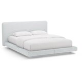 Micadoni Svijetlo sivi tapecirani bračni krevet 180x200 cm Linea – Cijene