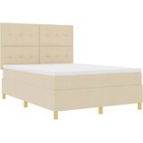  s opruga kutije s uzglavljem Krema 140 x 190 cm tkanina | shoptok.hr