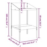  Za biljke antracit 56 5 x 54 5 x 100 cm pocinčani čelik | shoptok.hr