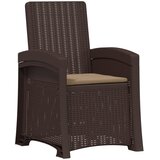  Vrtni set za objed 11 kom. Smeđa i sivosmeđa PP | shoptok.hr