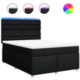 Maison Chic Box spring postelja - Vzmetna postelja z vzmetnico črna 160x200 cm blago SL23861, (21879381) | Shoptok.si