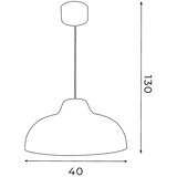 Viseći luster na sajli BURGOS 1xE27/60W/230V bela | Eponuda.com