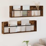  Polica za časopise Zidne 2 pcs Dimljeni hrast 100 x 12 x 30 cm | shoptok.hr
