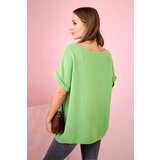 Kesi Włoski Muslin blouse with a necklace olive | Eponuda.ba