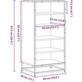 vidaXL Stalak za cipele boja hrasta 48x38x97,5 cm konstruirano drvo | shoptok.hr