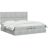 Krevet od pjene s madracem i LED-om Svjetlosiva 200 x 200 cm | shoptok.hr