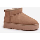 Boto Women's Suede Snow Boots On Platform Beige Nereviana | Shoptok.si
