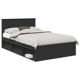  Krevetna konstrukcija Crna 120 x 190 cm Konstruirano drvo | shoptok.hr