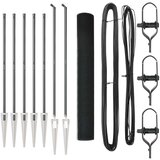 vidaXL Zavarena Žičana Ograda sa 7 Štiftova Siva 1.4x10 m Čelik | shoptok.hr