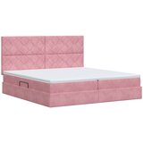  Krevet s madracem i skladištem Ružičasta 200 x 200 cm Baršun | shoptok.hr