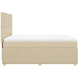  Krevet s oprugama i madracem krem 160x200 cm od tkanine Slike