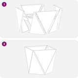 Cvetlično korito 2 pcs Oljčno zelena 30 x 30 x 30 cm Jeklo, (5000207557) | Shoptok.si