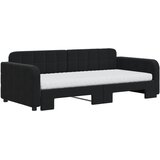  Dnevni krevet na razvlačenje s madracima crni 90x190 cm baršun | shoptok.hr