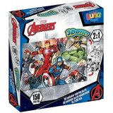 Luna Luna: Maščevalci 2 v 1 150-delni 3D barvni puzzle | Shoptok.si