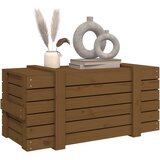  Kutija za pohranu boja meda 91x40,5x42 cm od masivne borovine | shoptok.hr