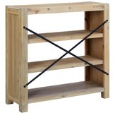  Polica za knjige sa 3 razina 80x30x80 cm masivno drvo bagrema | Eponuda.com