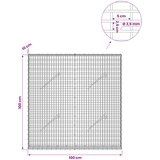  Gabion s žicom debljine 3,5 mm i mrežom 5x2,5 cm 100x10x100 cm | shoptok.hr