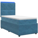 LED okvir za krevet s madracem Plava 90 x 200 cm Baršun | shoptok.hr