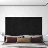 vidaXL Stenski paneli 12 kosov črni 30x15 cm žamet 0,54 m² | Shoptok.si
