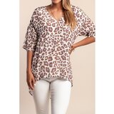 Fenzy Široka Bluza S Leopard Printom, Smeđa | shoptok.hr