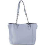 Fashion Hunters Light blue spacious shoulder bag with cosmetic case | Shoptok.si