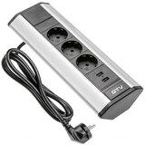 Gtv namizna vtičnica 3x 230V + 2x USB AE-PBKT3S2U-80 Cene
