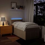 vidaXL Box spring postelja z vzmetnico krem 80x200 cm blago, (21311026) | Shoptok.si