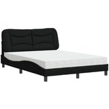  Krevet s madracem crni 120 x 200 cm od tkanine | shoptok.hr