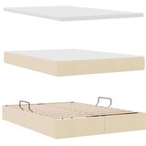  Krevet S LED lampica s uzglavljem Krema 140 x 200 cm tkanina | shoptok.hr