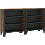  Ormarići za pohranu 2 kom rustično smeđi 72x36x82 cm metal/MDF | shoptok.hr
