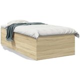  The Living Store Posteljni okvir sonoma hrast 75x190 cm inženirski les - Posteljni Okvir, (21526983) | Shoptok.si