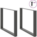 Noge za blagovaonski stol U-oblik 2 kom antracit 100 x (72-73) cm čelik | shoptok.hr