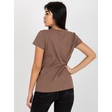BASIC Feel Good T-shirt-RV-TS-4623.40-brown | Shoptok.si