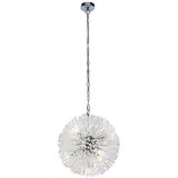 Searchlight Sunburst 7-lučni obesek iz kroma, steklene perle, (22100809) | Shoptok.si