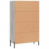  Visoka komoda siva boja hrasta 69,5x31x115 cm konstruirano drvo | shoptok.hr