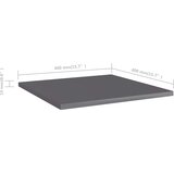 Police za knjige 8 kom visoki sjaj sive 40 x 40 x 1,5 cm drvene | shoptok.hr