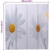  Sklopiva sobna pregrada s uzorkom cvijeća 160 x 170 cm | shoptok.hr