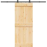 vidaXL Klizna vrata s priborom za montažu 85 x 210 cm masivna borovina | shoptok.hr