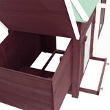  Kokošinjac boja kave 190 x 72 x 102 cm od masivne jelovine | shoptok.hr