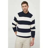 PepeJeans Bombažen pulover mornarsko modra barva