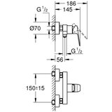Grohe 1018242430 cubeo stenska armatura za tuš | Shoptok.si