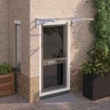 Maison Chic Nadstrešek - Senčniki za vrata siv in prozoren 122x90 cm polikarbonat, (22039458) | Shoptok.si