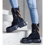 Gemre Black boots adorned with chains Crocemosso | ePonuda.com