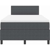  Krevet s opruga kutije Tamno siva i bijela 120 x 190 cm | shoptok.hr
