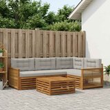  Set vanjskih sofa 5 kom. Prirodna i svjetlosiva | shoptok.hr