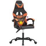  Vrtljiv gaming stol črno in oranžno umetno usnje, (20699327) | Shoptok.si