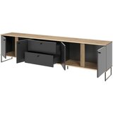 XORA NIZKA OMARICA antracit, barve hrasta | Shoptok.si