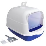  toalet za mačke Enclosed Cat Box Awhao Plavi 50x35x35 cm Cene