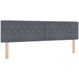 vidaXL Vzglavje s kristalnimi gumbi, temno sivo, 180 cm, oglate | Shoptok.si
