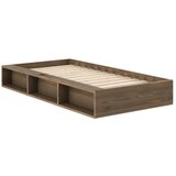 Karup Postelja iz masivnega bora brez vzglavja z letvenim dnom 90x200 cm v temni naravni barvi Ziggy – Cene